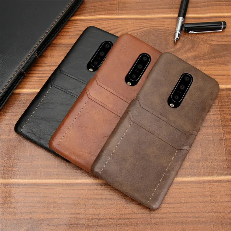 Oneplus 7 Pro Кожаный чехол для задней панели 6 6T карт Карманный телефона Oneplus7 Oneplus6 Coque