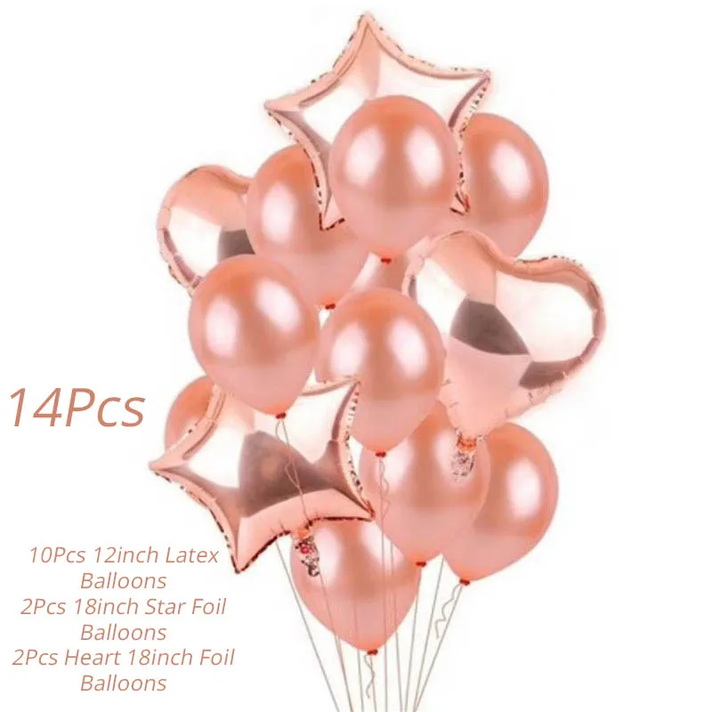 rose gold balloon Cyuan розовое золото невесты быть фольгой воздушные шары подвесные гирлянды мишура бахрома шторы для свадебного душа украшения для девичника - Цвет: rose gold balloon