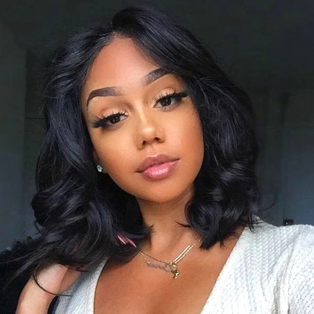 

Body Wave Bob Lace Front Wig Remy Human Hair Wet and Wavy Short Bob Human Hair Wigs for Black Women 13x4 Lace Frontal Wig