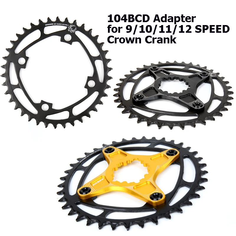 SRAM EAGLE CHAINRING 38T 6mm offset ZRACE Chainring Direct Mount 104BCD Adapter 9/10/11/12 SPEED Crown Crank 142x12mm 135x9mm