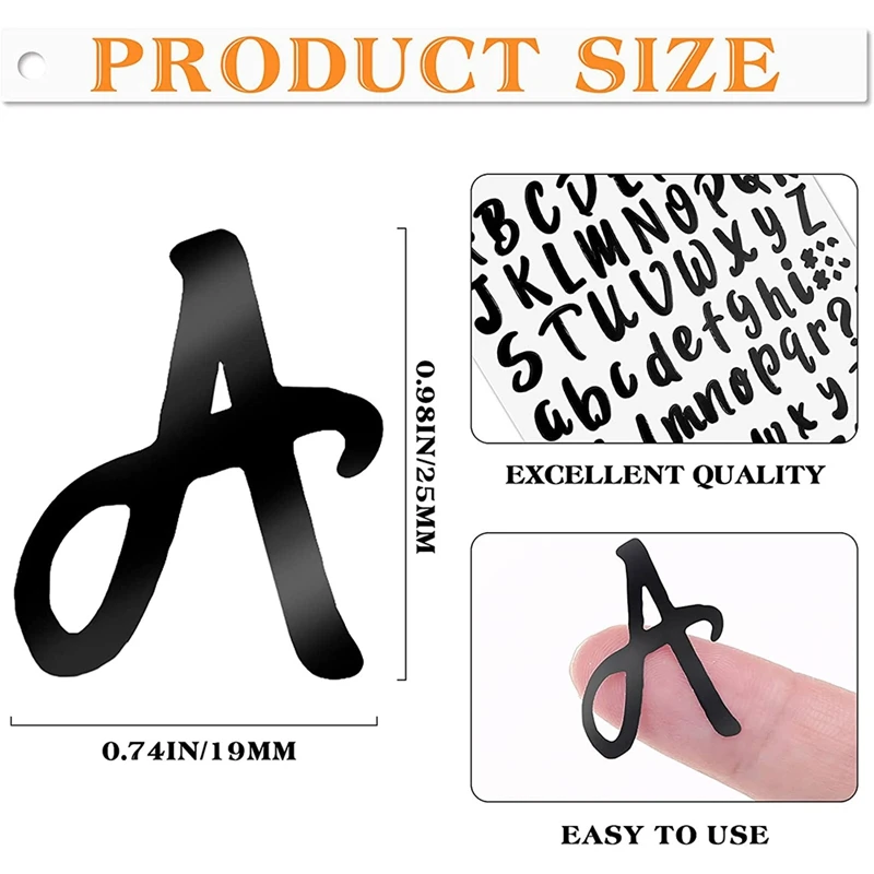 1080 шт. самоклеящиеся виниловые наклейки с буквами 15 листов | Дом и сад