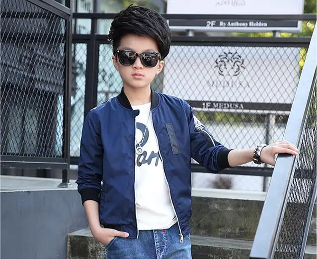 2020 г. Весенне-осенние куртки для мальчиков пальто куртка-бомбер зеленая ветровка