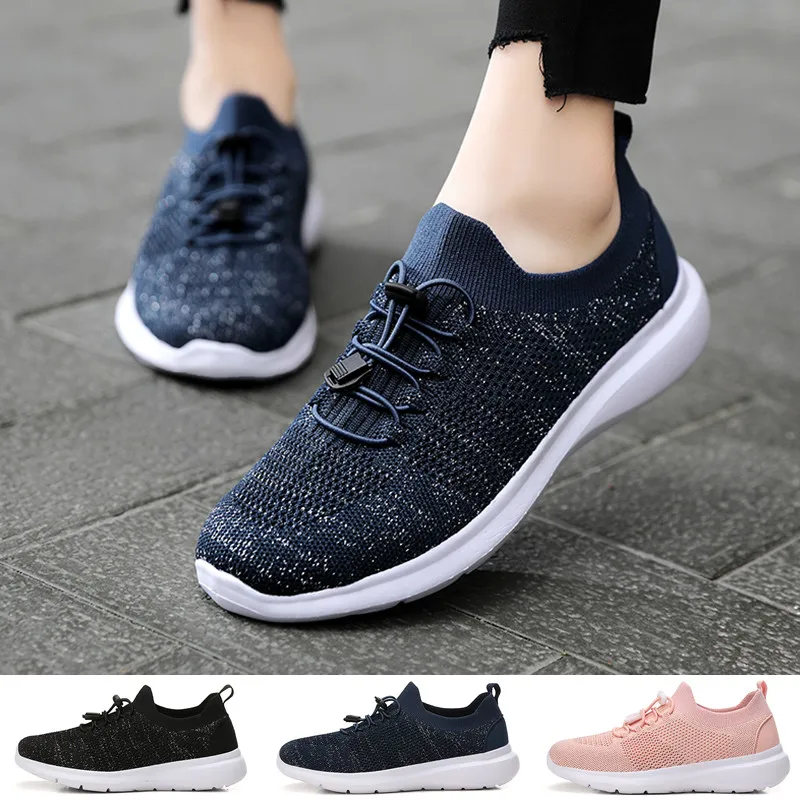 

Women Casual Sneakers Breathable Light Weight Slip-on Walking Shoes Soft Outdoor Footwear