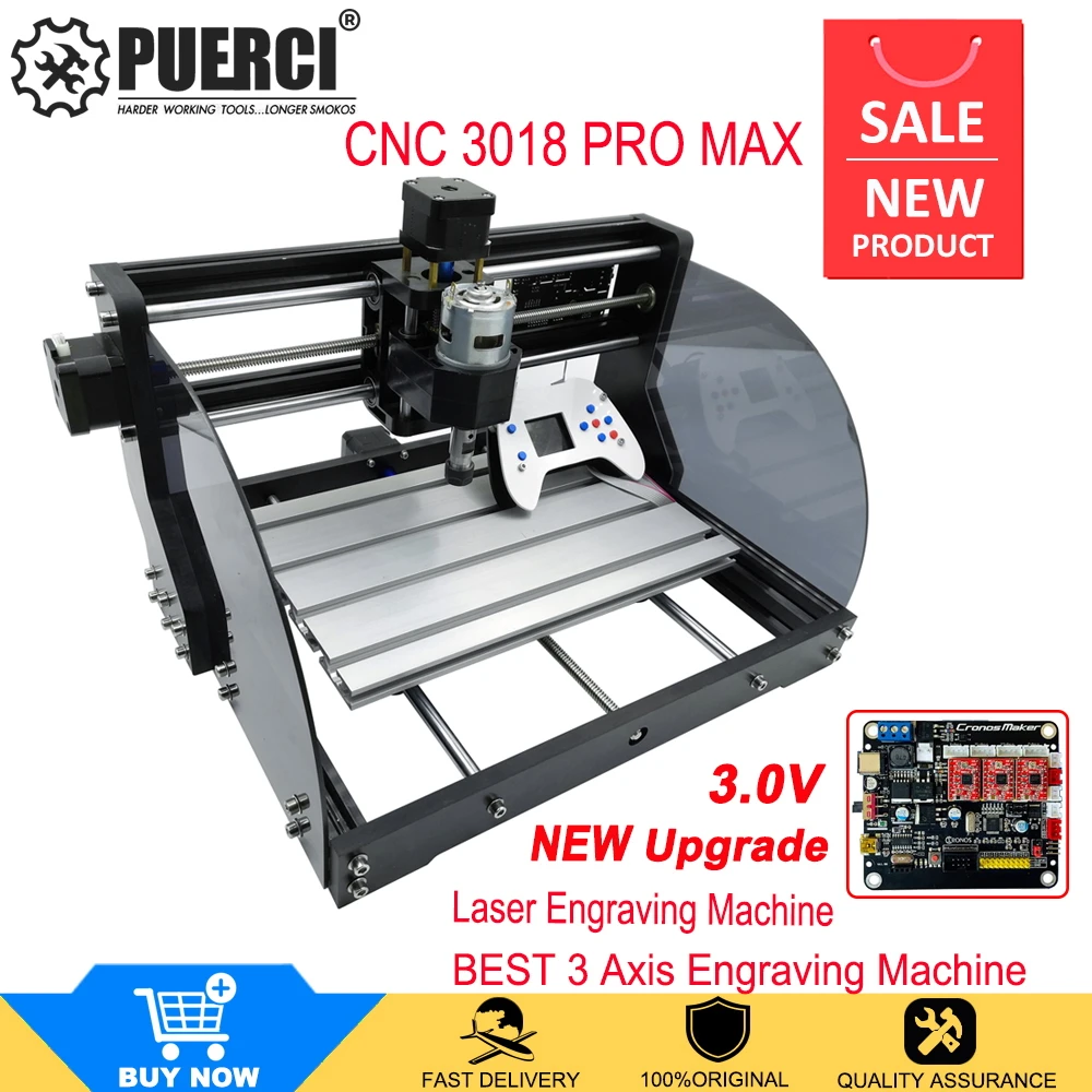 Обновленная версия CNC 3018 Max лазерный гравер GRBL с автономным DIY 3 оси PBC фрезерный