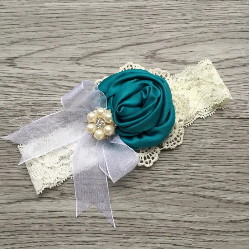 Милая повязка на голову с цветком Детские аксессуары для волос из кружева