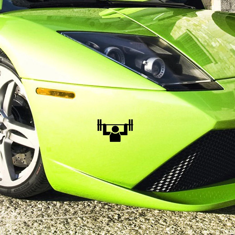 

16*10cm Weightlifting Stick Figure Sports Home Decor Motorcycle SUVs Bumper Window Laptop Car Stylings car stickers and decals