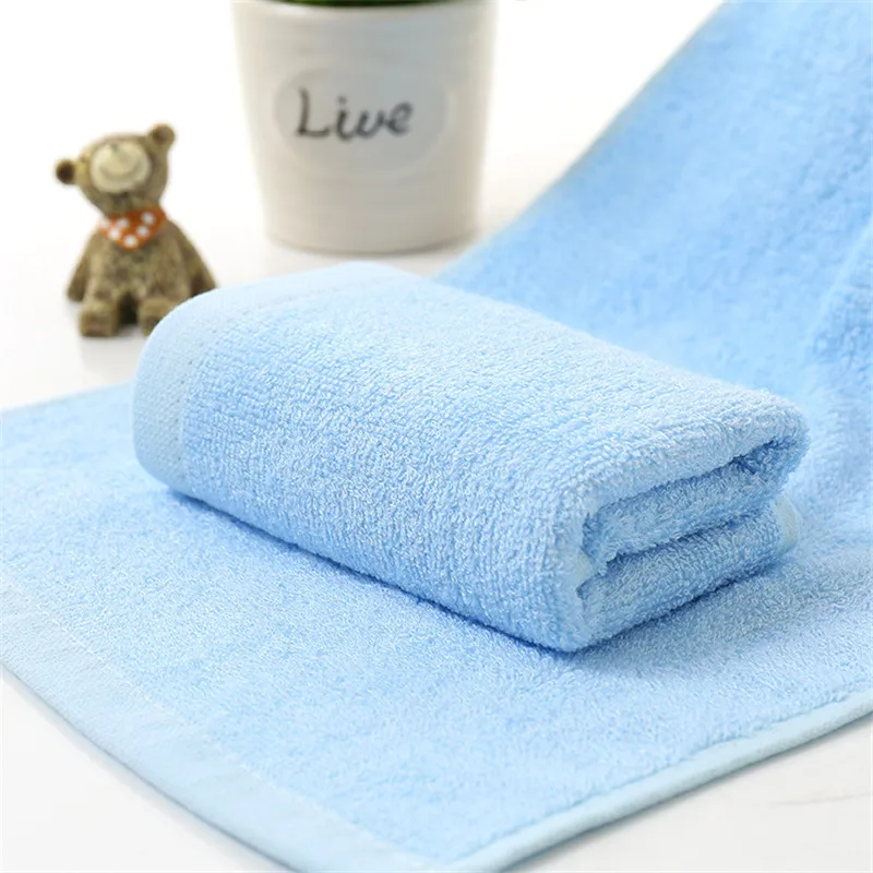 4pcs soft plain bamboo fiber children towel 2550 cm for baby shower bathroom gift pink yellow blue for home bath towel free global shipping
