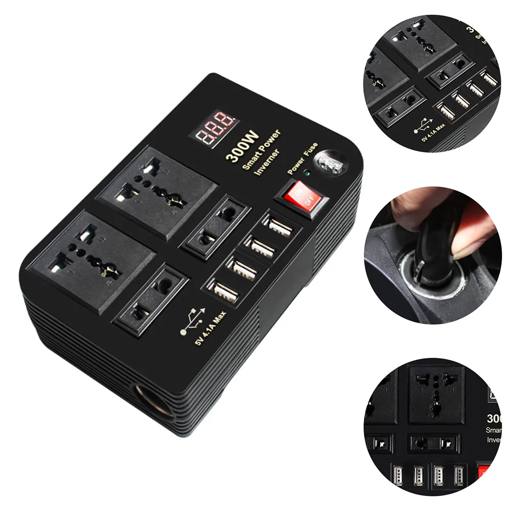 

Portable Car 12V to 220V Outlet Converter Car Converter Adapter