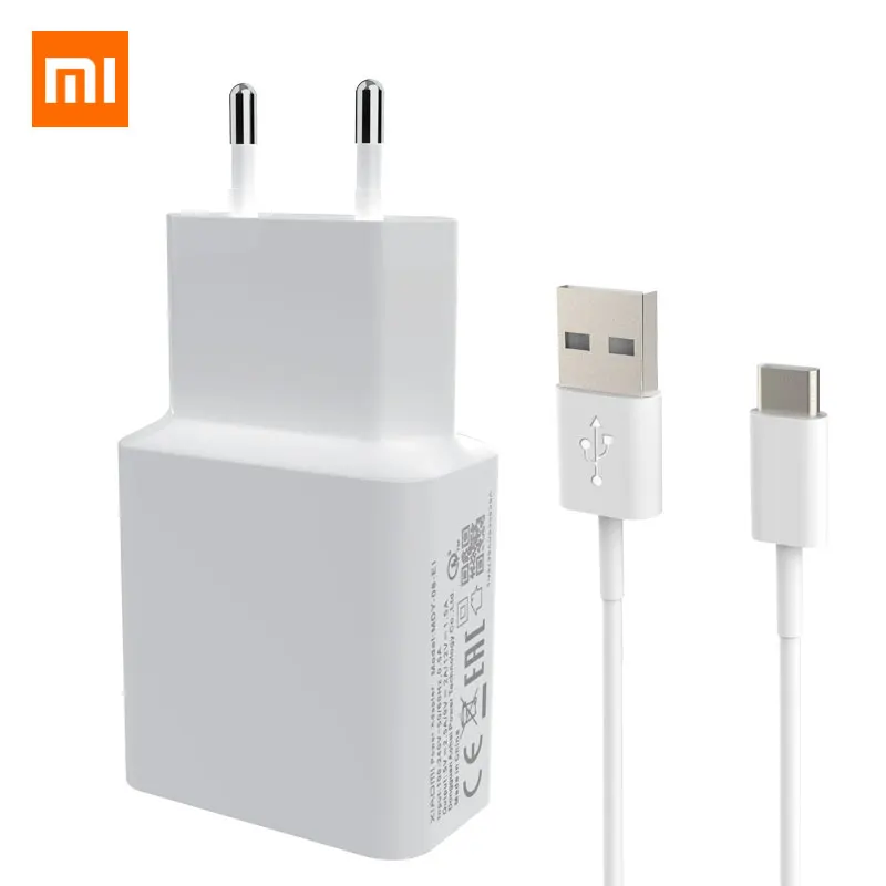 White charger Type-C Зарядный адаптер Xiao mi EU 5 В/2A mi cro type-C USB кабель для mi 5 6 7 8 mi x 2S Max 3S Red mi Note 3 4 5 6 pro 4X 5S дорожная сумка - Тип штекера: White charger Type-C