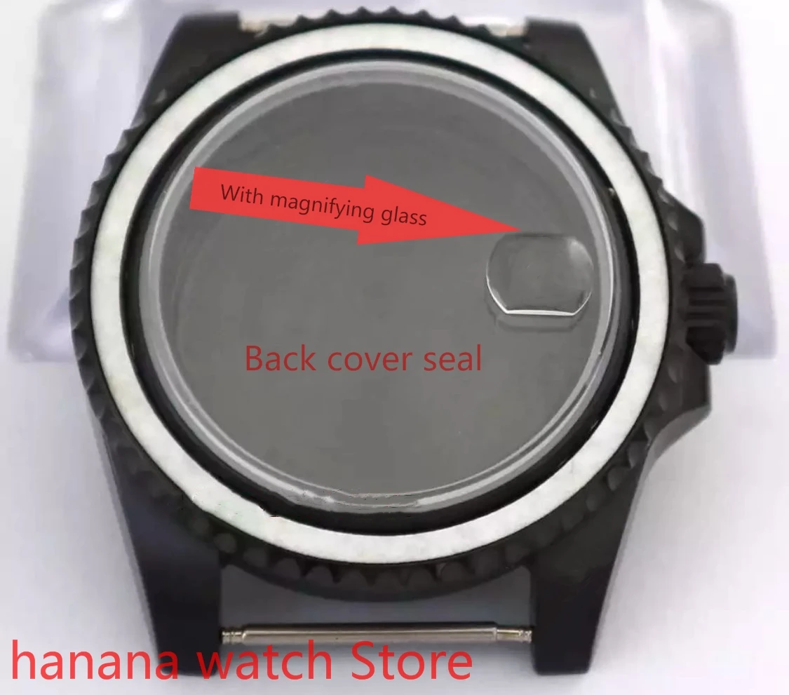 40 мм корпуса для часов из нержавеющей стали сапфировое стекло подходящее