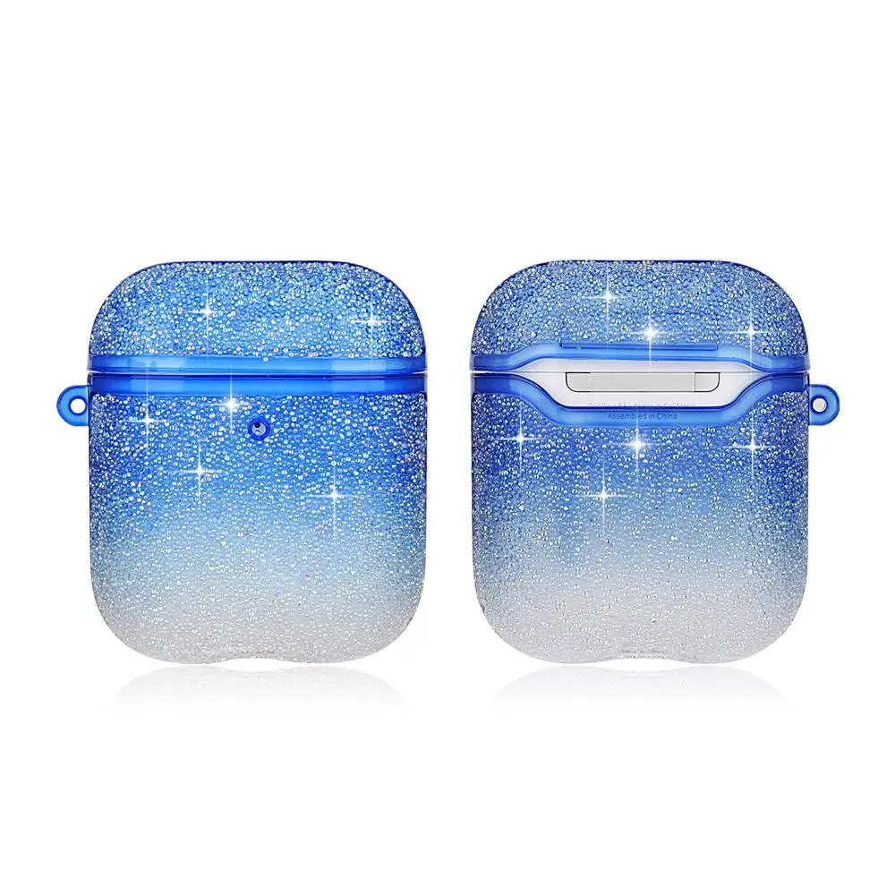 Роскошные блестящие Swarovski Алмазные беспроводные bluetooth наушники чехол для Apple AirPods 1 и 2 Чехлы для Airpods защитный чехол