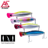 as 1pc 12cm 40g top water popper fishing lure crankbait artificial wobblers abs hard bait pesca bass carp pike fishing tackle