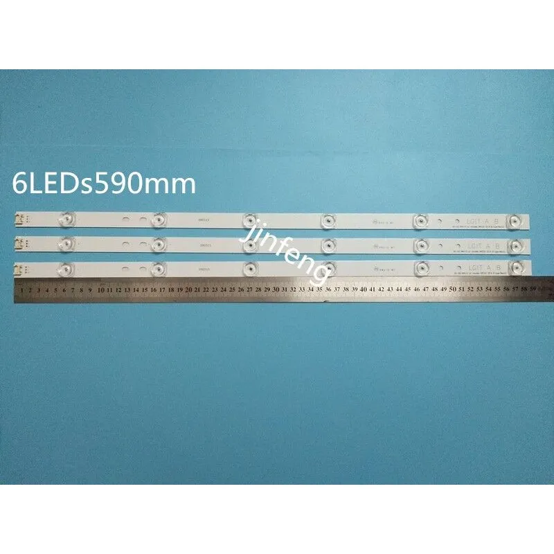 

Светодиодная лента для подсветки LG 32LB561V UOT A B, светодиодные полоски с 6 светодисветодиодный 590 мм, совместим с LG 32LB561V UOT A B 32 дюйма DRT 3,0 32 A B 6916l-2223A 6916l-2224A