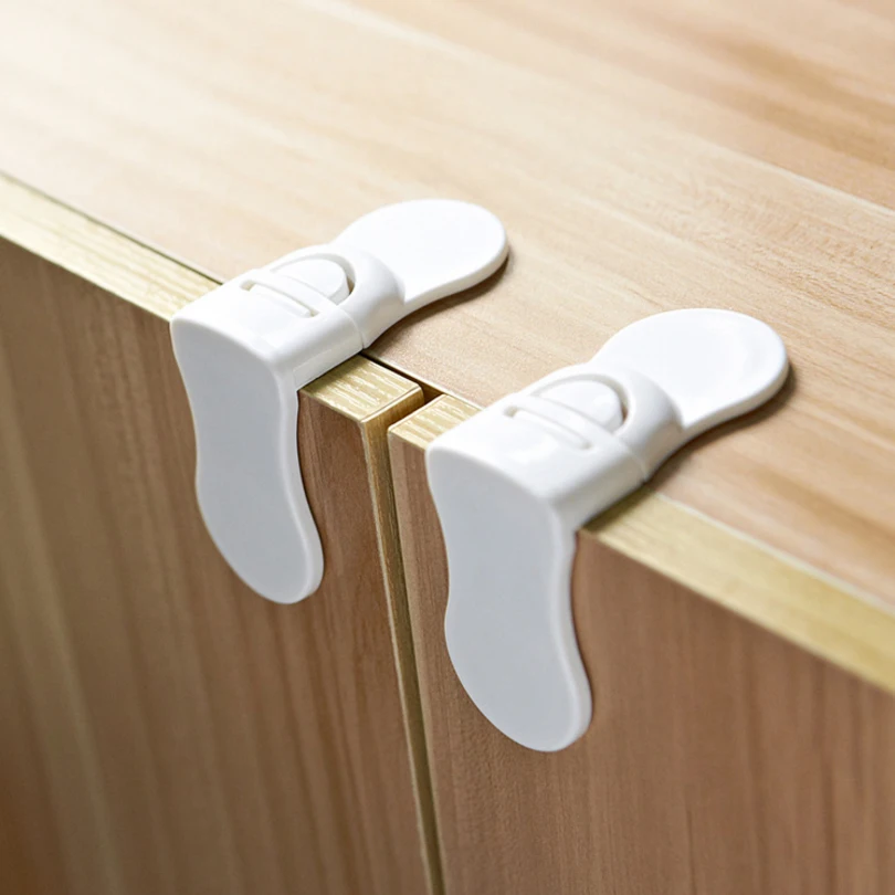 ABS детский безопасный замок Двойные застежки с прямым углом для ящика шкафа