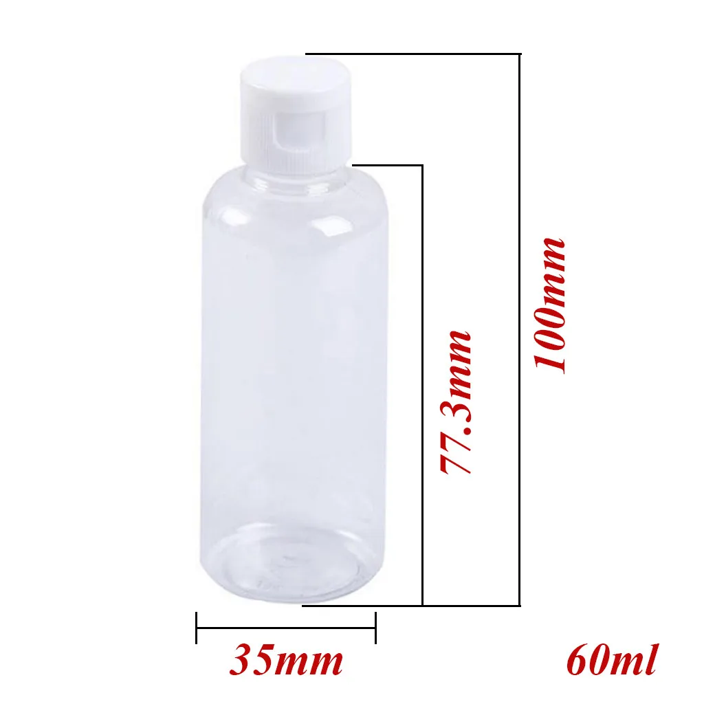 4Pcs Portable Travel Bottle 60ml Plastic Bottles for Sub Shampoo Cosmetic Lotion Container | Дом и сад