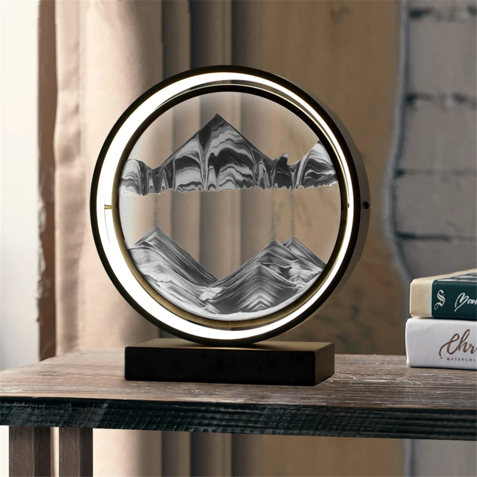 

Светодиодная настольная лампа в китайском стиле, вращающийся прикроватный светильник для гостиной, спальни, предметы искусства, освещение