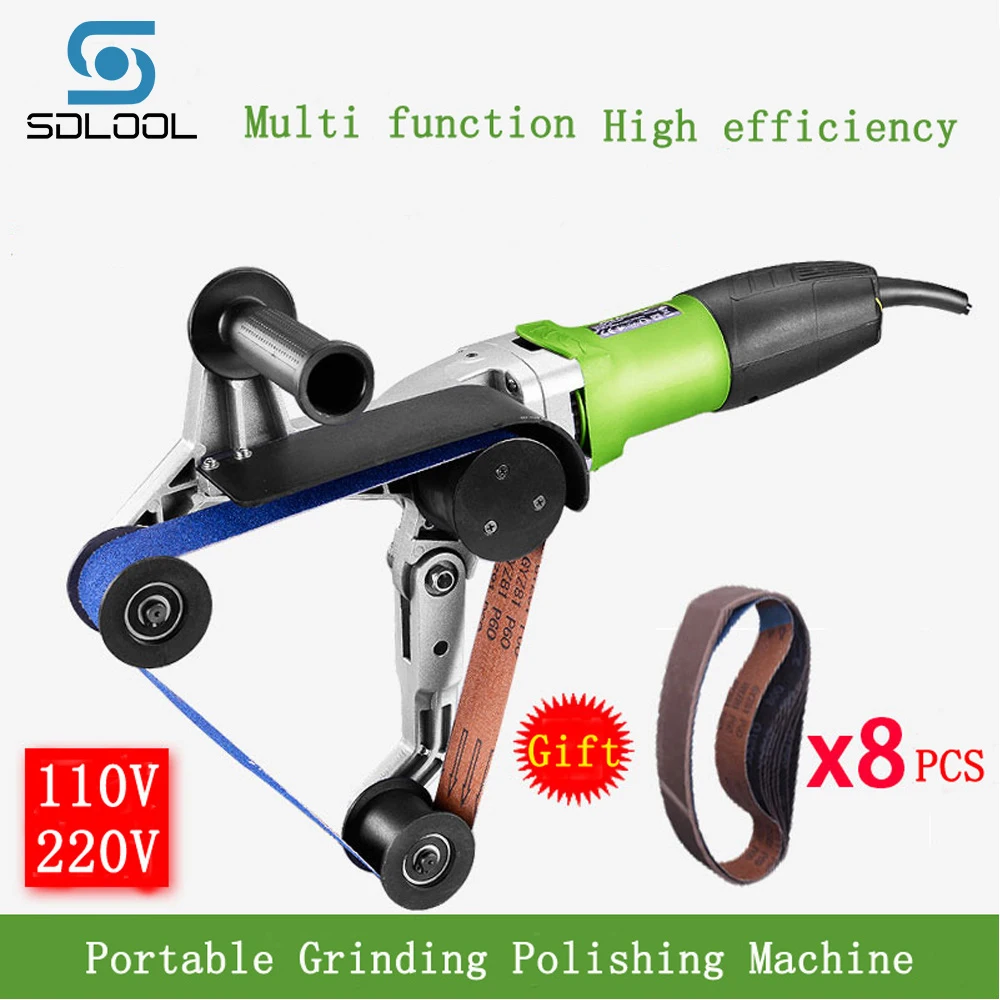 

Ленточная шлифовальная машинка, ручной полировщик, электрическая портативная шлифовальная машинка для обработки труб из нержавеющей стал...