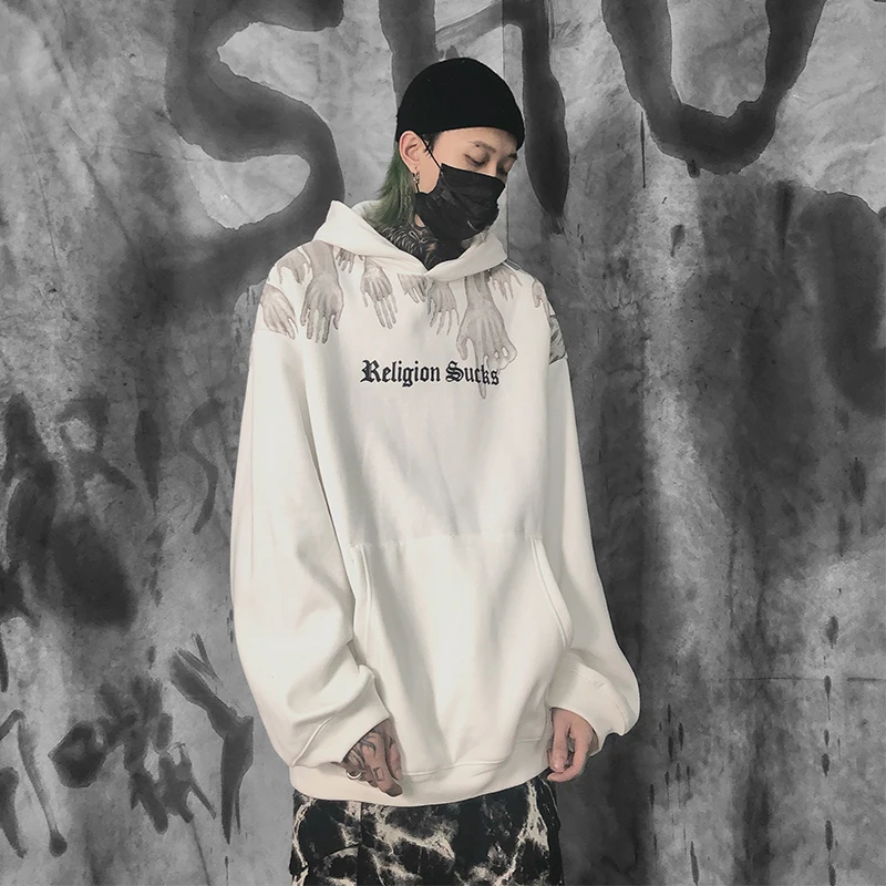 Женская флисовая толстовка с капюшоном в стиле хип-хоп | Мужская одежда