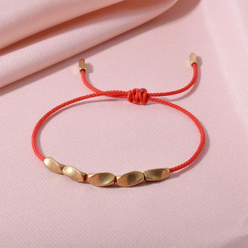 Тибетские буддийские браслеты ручной работы плетеные медные бусины женский и