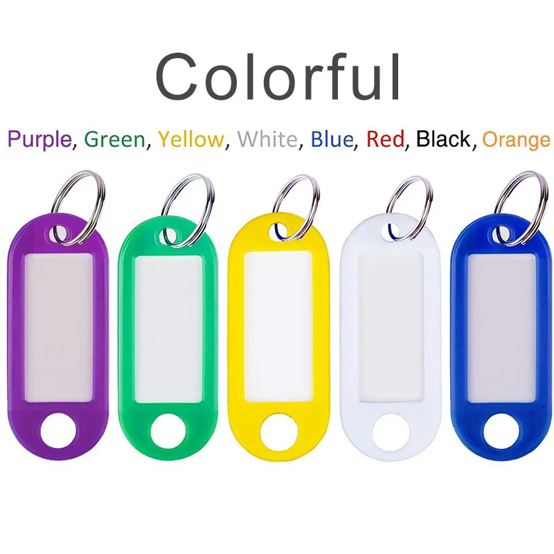 100 шт. цветные этикетки для ключей брелок разные цвета | Дом и сад