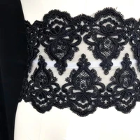 black alencon lace trim black corded lace wedding veil lace trim black bridal lace trim sell by meter