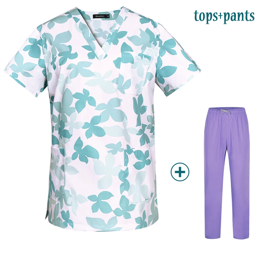 Рабочая одежда унисекс с V-образным вырезом для ухода за питомцами офисная