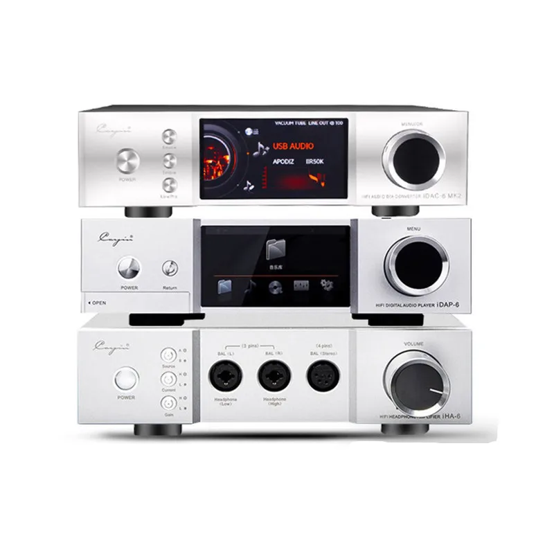 

1Set/3PCS Cayin iDAP-6 Audio Player+iDAC-6MKII MK2 Vacuum Tube DAC+iHA-6 Headphone Amplifier Desktop HiFi Hiend Player System