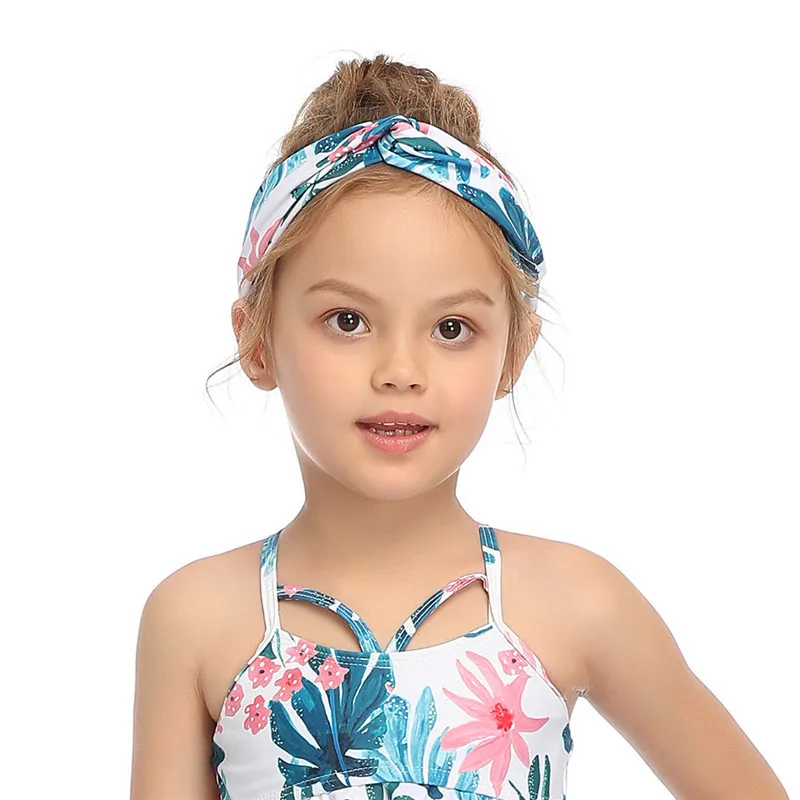 Одинаковая повязка для волос всей семьи на голову с принтом женщин и детей в