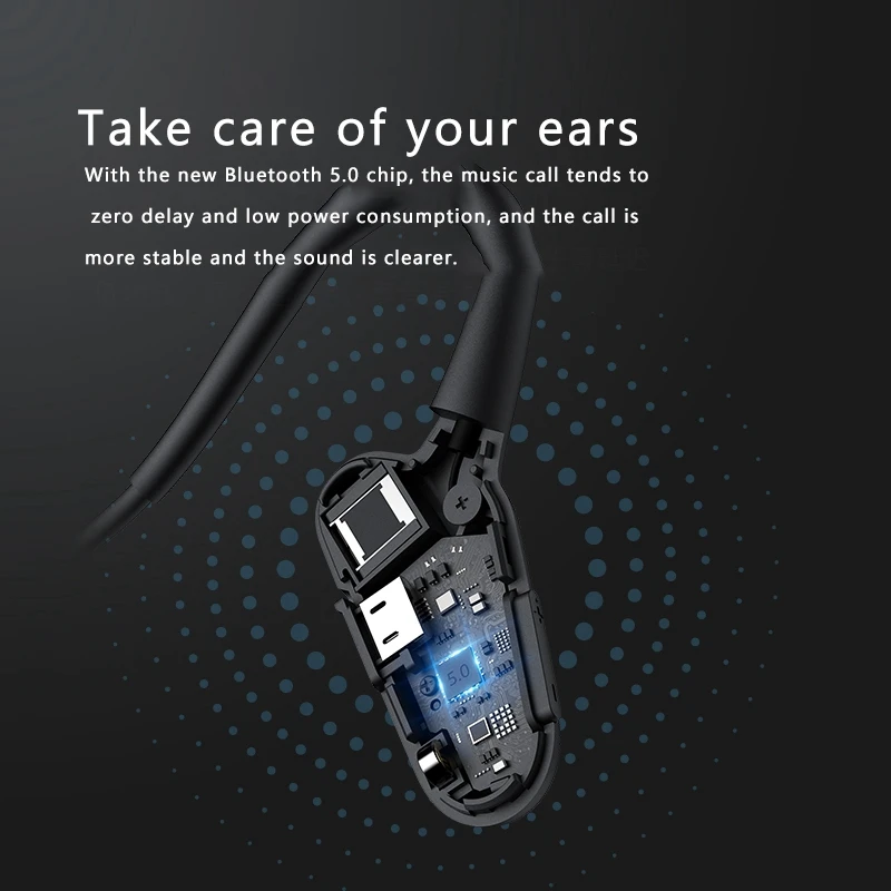 2 шт. Bluetooth-гарнитура LOCA Z2 с костной проводимостью водонепроницаемая Ipx4 для бега