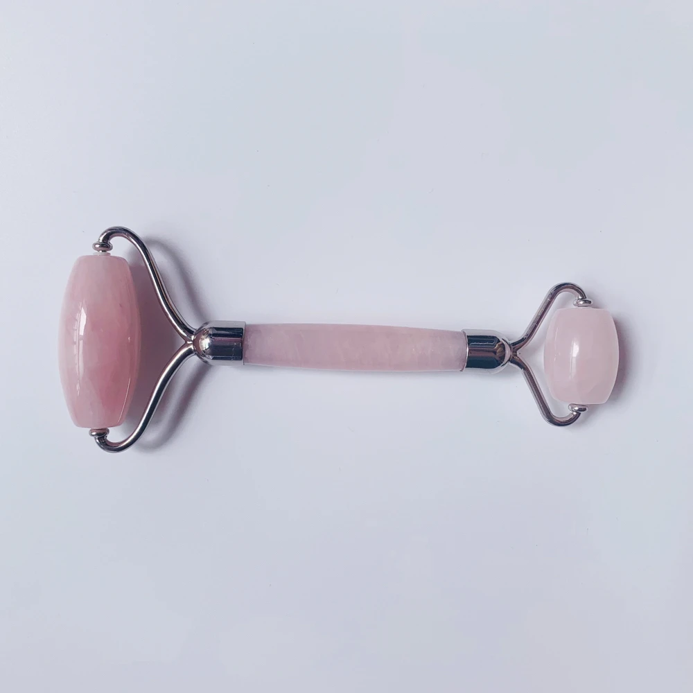 Массажер для лица нефритовый ролик Красота розовый кварц массажный 100% настоящие