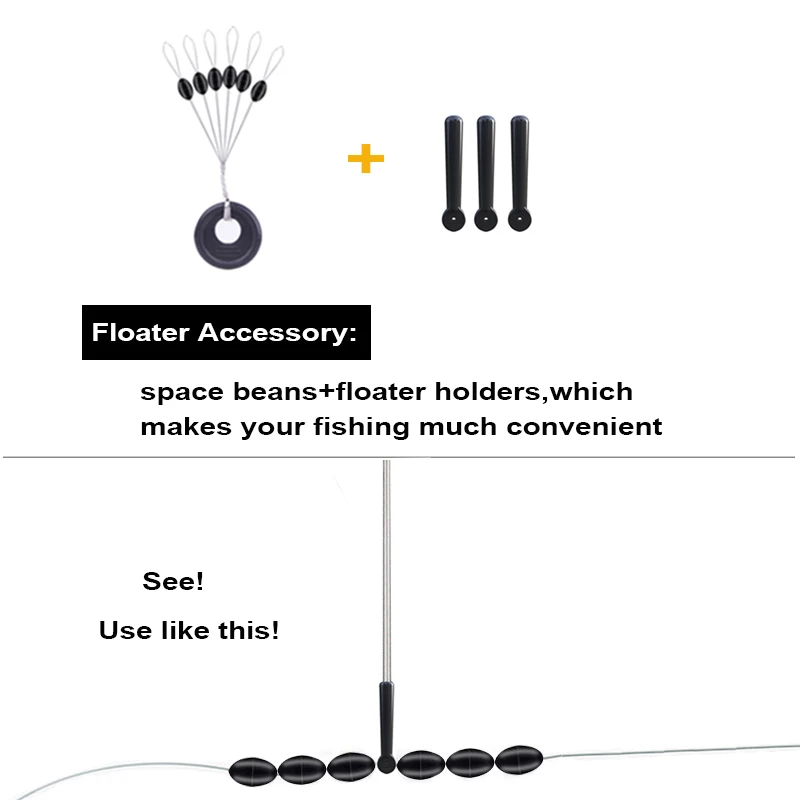 3 шт./лот Рыболовные Поплавки с полым хвостом отличный прозрачный дизайн