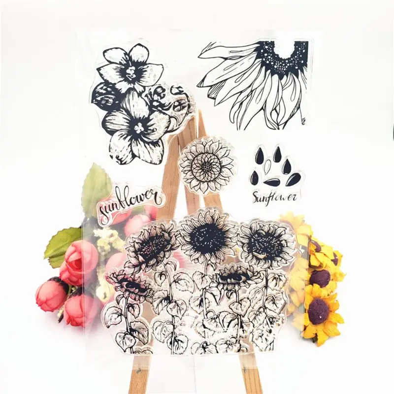 

Sunflower Silicone Seal Stamp DIY Scrapbooking Embossing Photo Album Decoration
