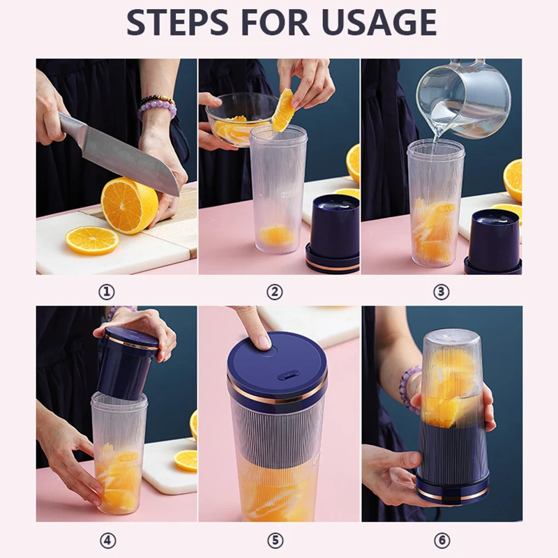 

Portable Blender Usb Chargeable Mixer Xiomi Electric Juicer Machine Smoothie Blender Mini Food Processor Cup Juice Blenders