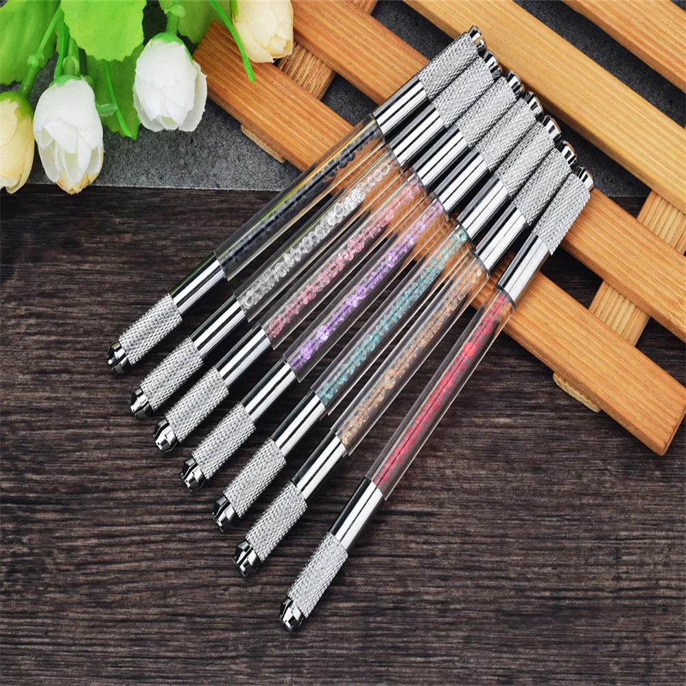 1 шт. ручка для микроблейдинга плоская и круглая игла держатель ручной инструмент