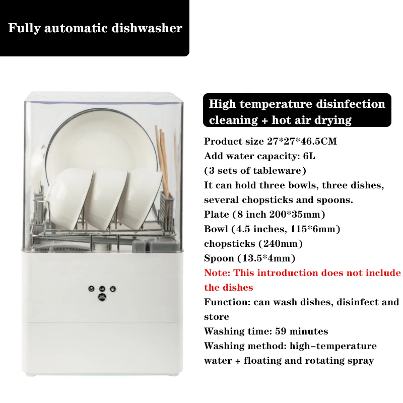 

Household Dishwashers, Small Desktop Dishwashers, Installation-Free Smart Mini Automatic Disinfection Dryers And Bowling Machine