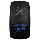 Подсветка для автомобилей, лодок, синий светодиод, 7-контактный клавишный переключатель 12 В 20 А DPDT ВКЛ.ВЫКЛ., переключатель, аксессуары для Carling Arb Narva 4x4