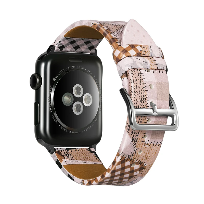 Ремешок Национальный ветрозащитный для apple watch band 44 мм 40 кожаный браслет iwatch 42 38