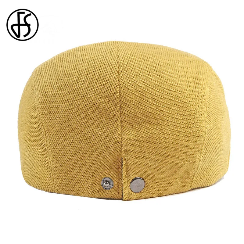Мужской/женский трикотажный берет FS на плоской подошве в стиле газетчика