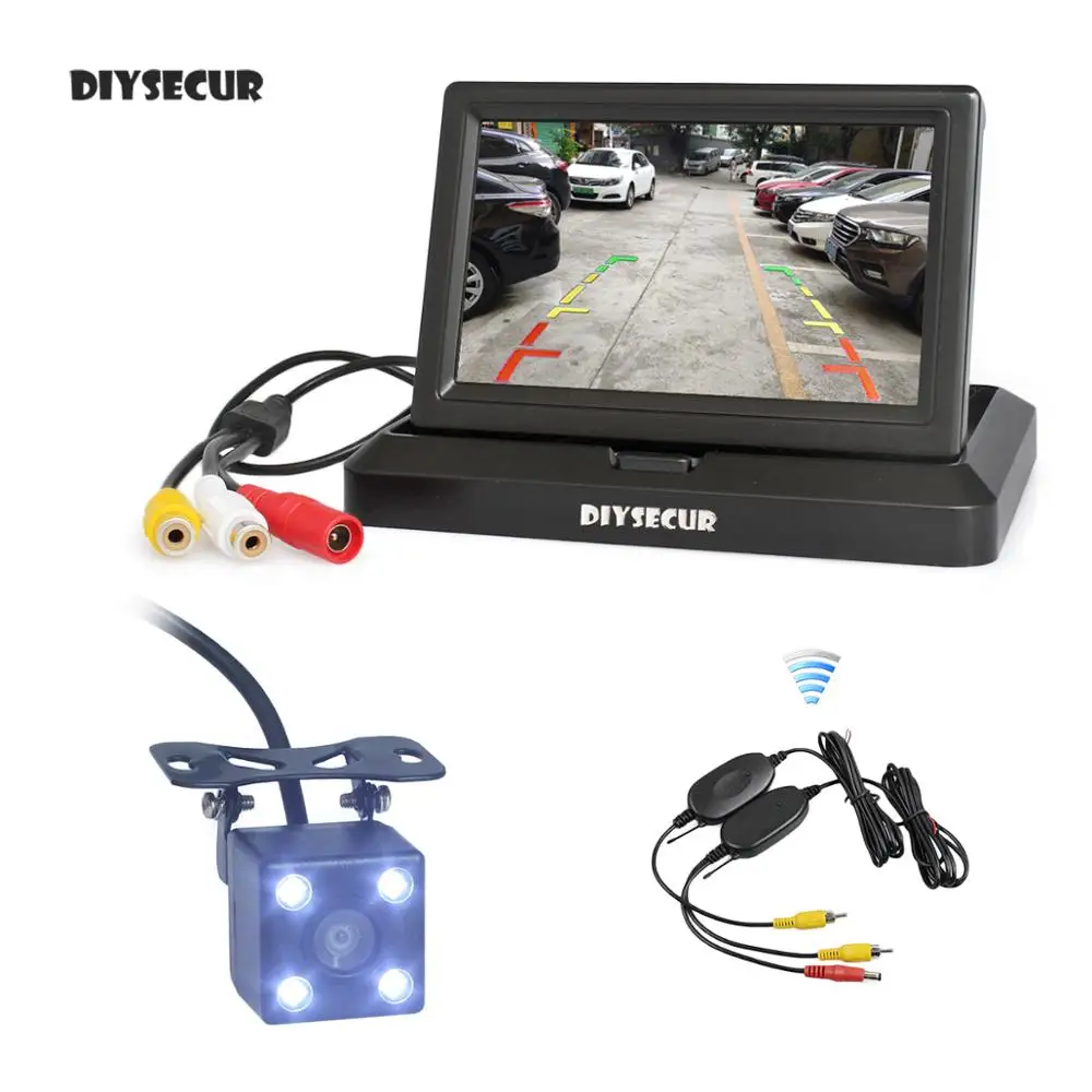 DIYSECUR 5 &quotскладной монитор заднего вида Автомобильный Монитор водонепроницаемый