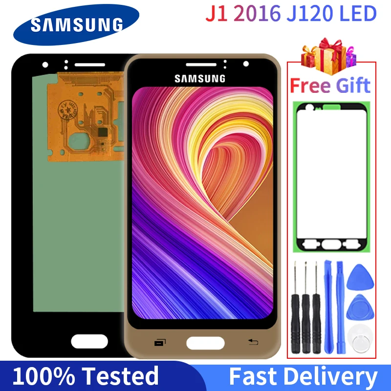 Оригинальный AMOLED ЖК дисплей для Samsung Galaxy J1 2016 J120 J120F J120H J120M сенсорный экран