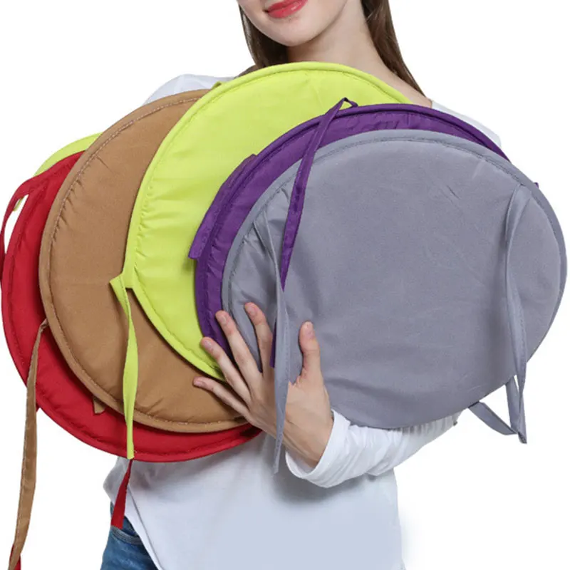 

Simple Solid Chair Seat Pad Cushions Round Office Tie-On Cushions Dining Garden Patio Student Removable Thicken Cushions New