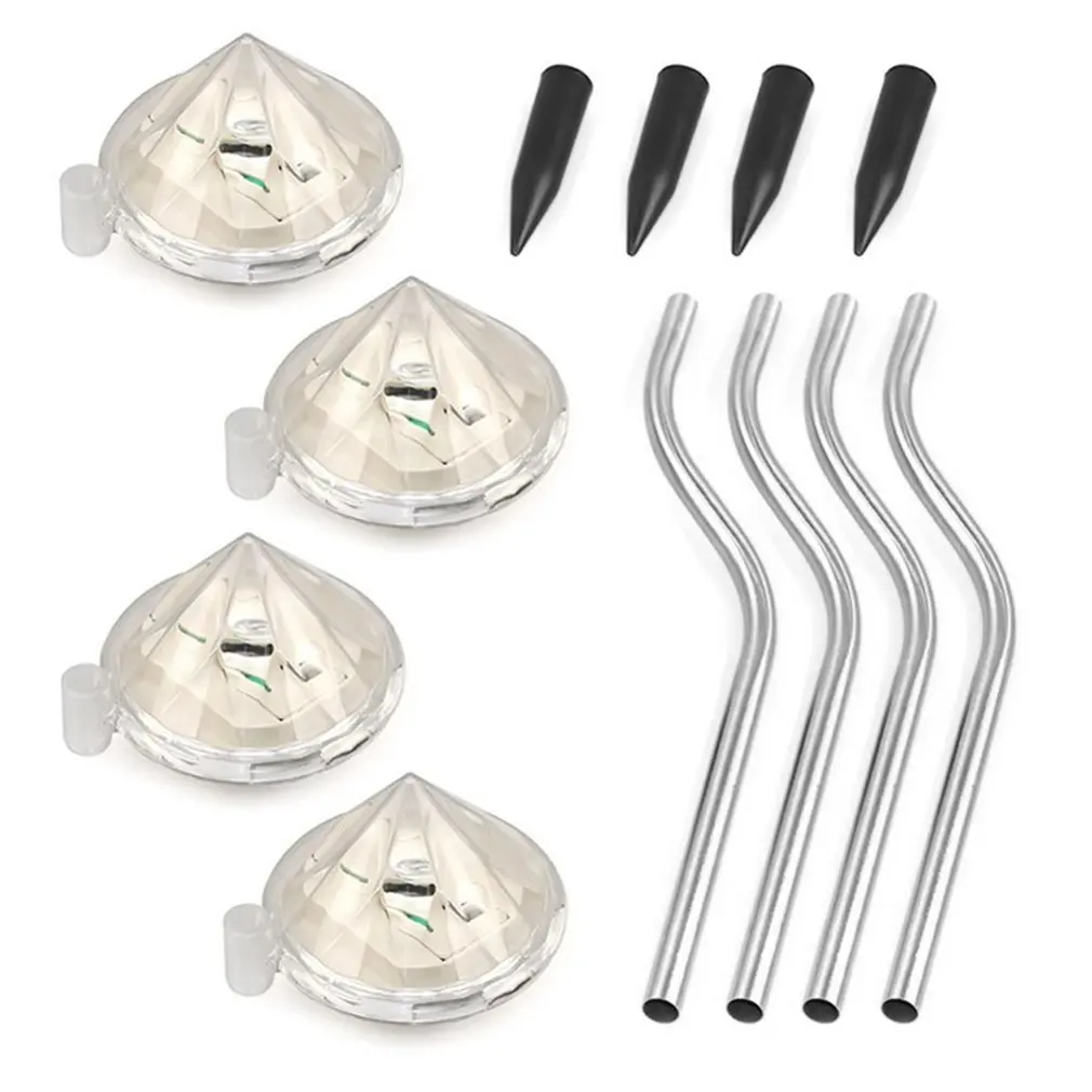 Светодиодсветодиодный уличная лампа в форме алмаза 4 шт./компл. на солнечной