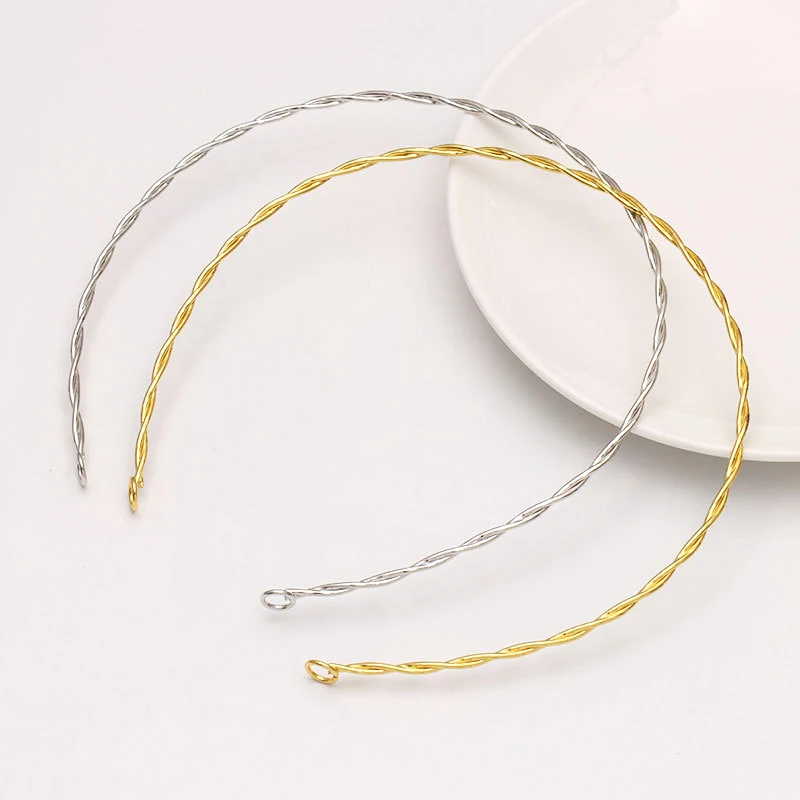 2 шт металлический провод скрученный ободок с застежкой круг колье воротник