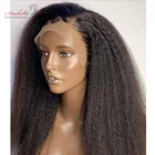 Курчавый прямой парик 13X4, кружевные передние человеческие волосы, искусственные волосы Arabella Remy, предварительно выщипанные прямые кружевные передние парики Yaki