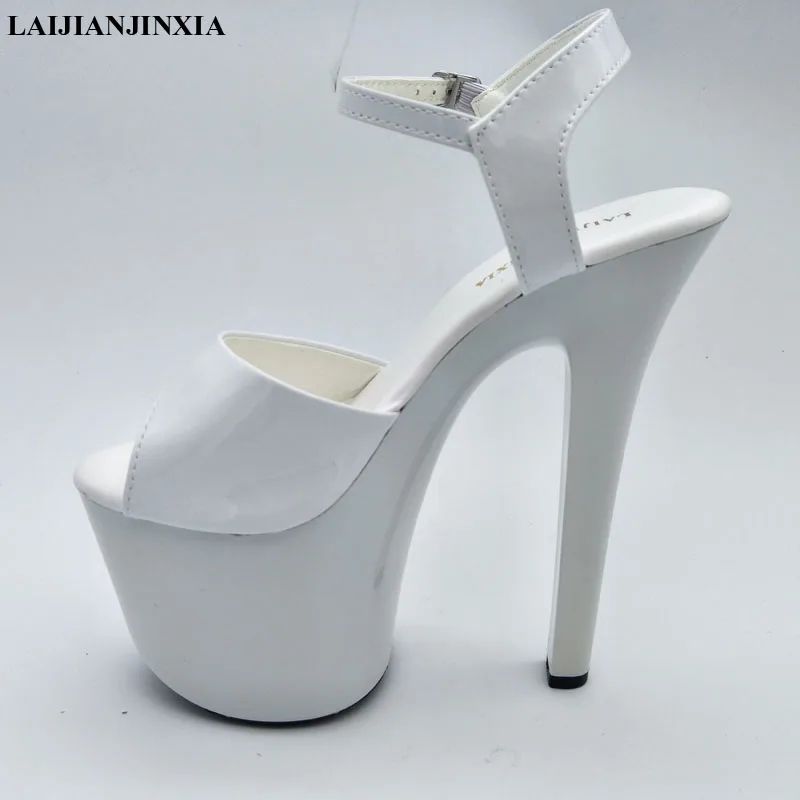 

LAIJIANJINXIA New Sexy 17cm High-Heeled Sandals Nightclub Dance Shoes Pole Dancing Shoes Model High Heels Women's Shoes G004