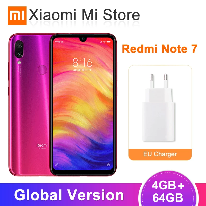 Мобильный телефон Xiaomi Redmi Note 7 с глобальной версией 4 ГБ 64 Snapdragon 660 камера 48 Мп + 13 МП