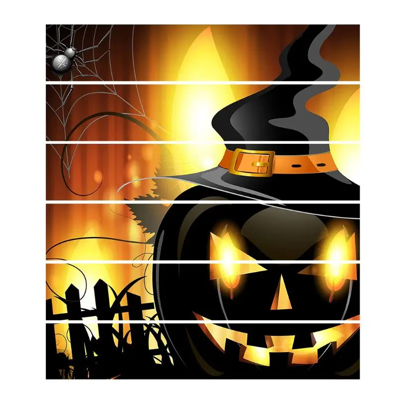 Хэллоуин лестница огненная тыква дом Украшение Наклейка для лестницы