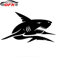 lifelike angry shark car sticker personality decal waterproof vinyl decals accessories for peugeot 206 audi11cm20cm