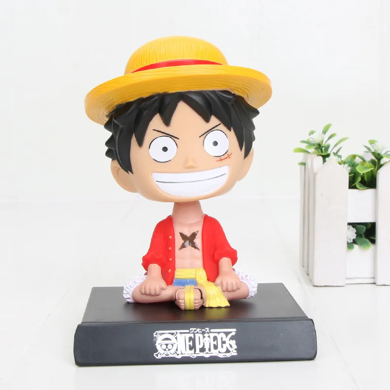 luffy bag Фигурка с качающейся головой игрушка Dragon Ball Z Сон Гоку криллин Супер Марио Мстители супер герой Кошмар перед Рождеством Джек игрушки - Цвет: luffy bag