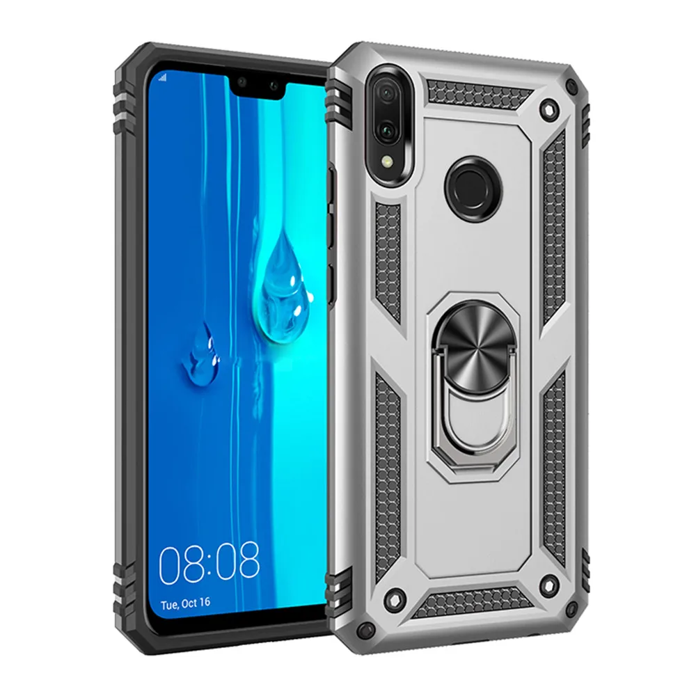 Металлический чехол с магнитным кольцом s для Xiao mi Red mi Note 7 K20 9T Чехол-Броня противоударный чехол-накладка для xiomi Red mi Note7 Pro Чехол - Color: Silver